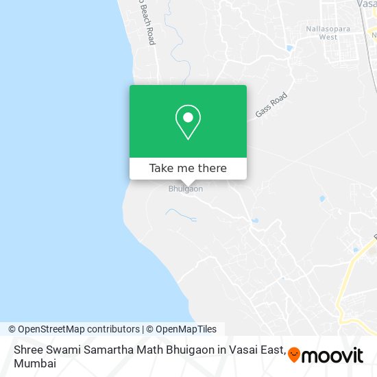 Shree Swami Samartha Math Bhuigaon in Vasai East map