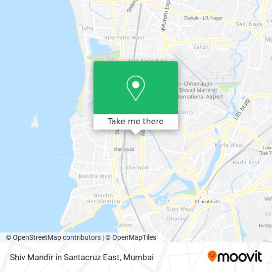 Shiv Mandir in Santacruz East map