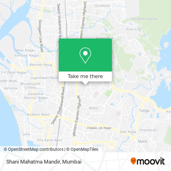 Shani Mahatma Mandir map