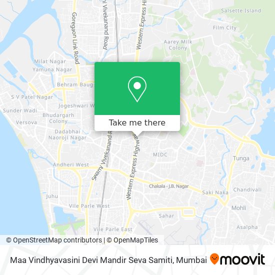 Maa Vindhyavasini Devi Mandir Seva Samiti map