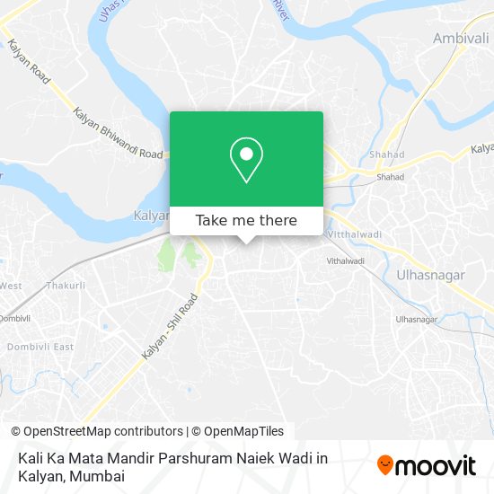 Kali Ka Mata Mandir Parshuram Naiek Wadi in Kalyan map