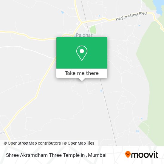 Shree Akramdham Three Temple in map