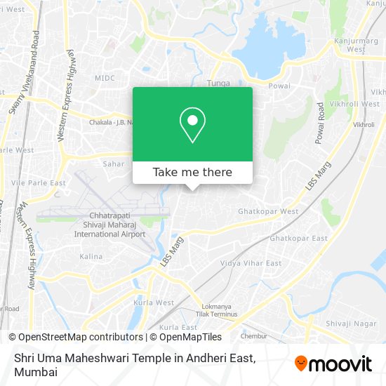 Shri Uma Maheshwari Temple in Andheri East map