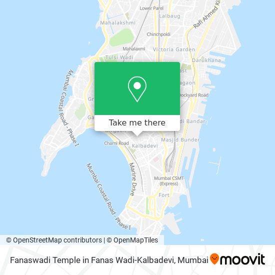 Fanaswadi Temple in Fanas Wadi-Kalbadevi map