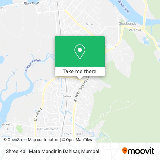 Shree Kali Mata Mandir in Dahisar map