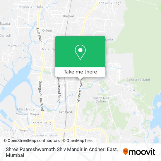 Shree Paareshwarnath Shiv Mandir in Andheri East map