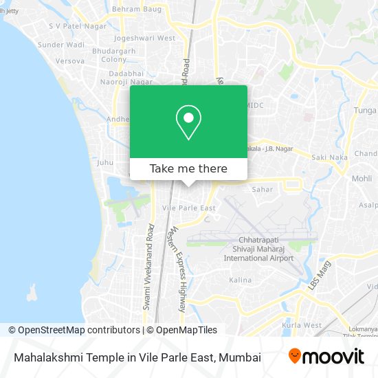 Mahalakshmi Temple in Vile Parle East map