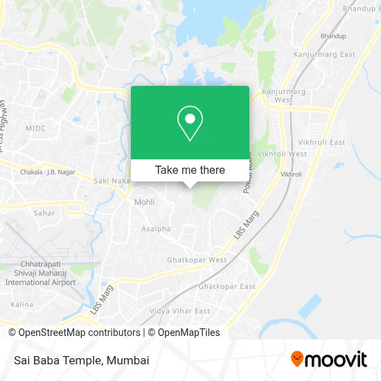 Sai Baba Temple map