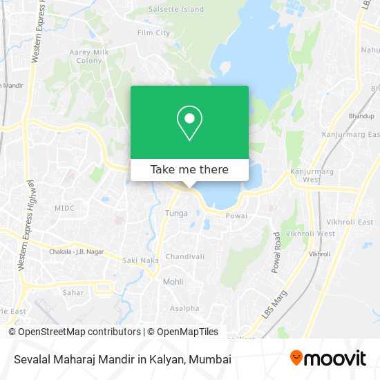 Sevalal Maharaj Mandir in Kalyan map