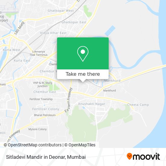 Sitladevi Mandir in Deonar map