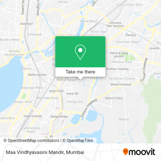 Maa Vindhyavasini Mandir map