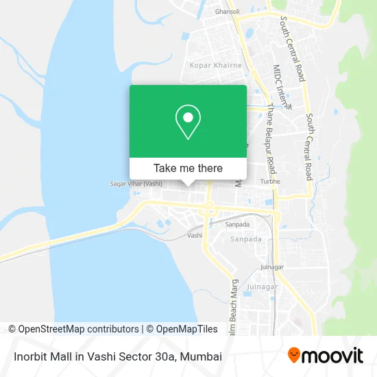 Inorbit Mall in Vashi Sector 30a map