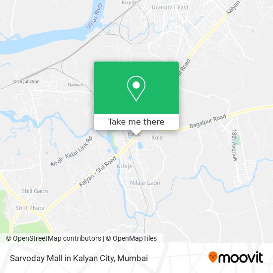 Sarvoday Mall in Kalyan City map