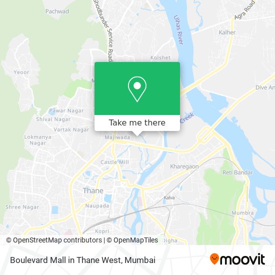 Boulevard Mall in Thane West map