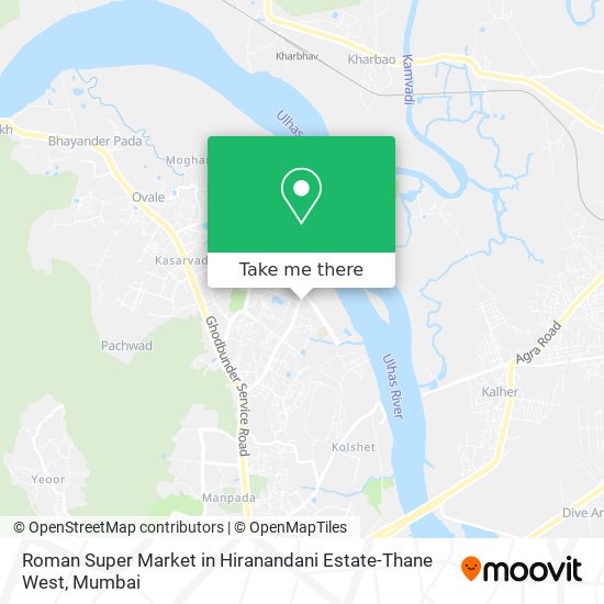 Roman Super Market in Hiranandani Estate-Thane West map