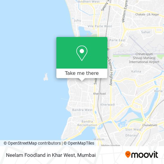 Neelam Foodland in Khar West map