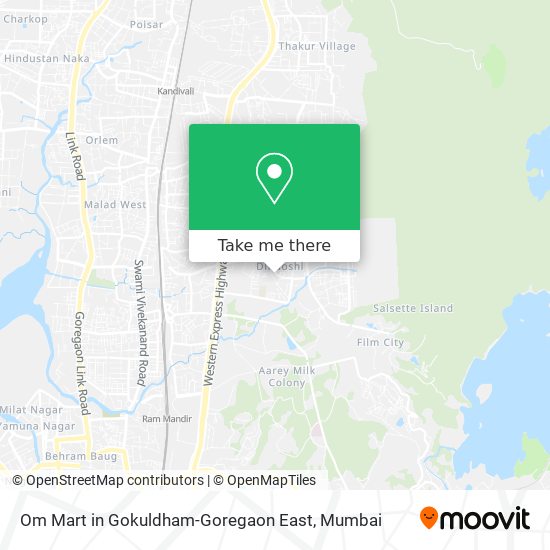 Om Mart in Gokuldham-Goregaon East map