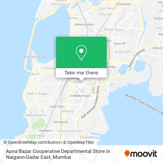 Apna Bazar Cooperative Departmental Store in Naigaon-Dadar East map