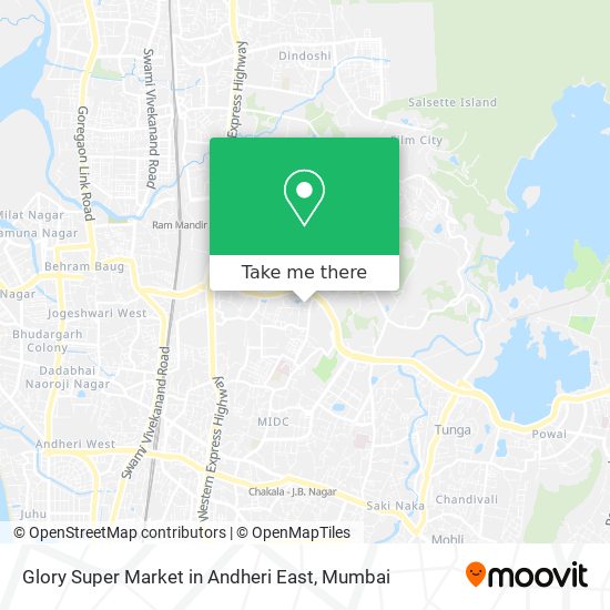 Glory Super Market in Andheri East map