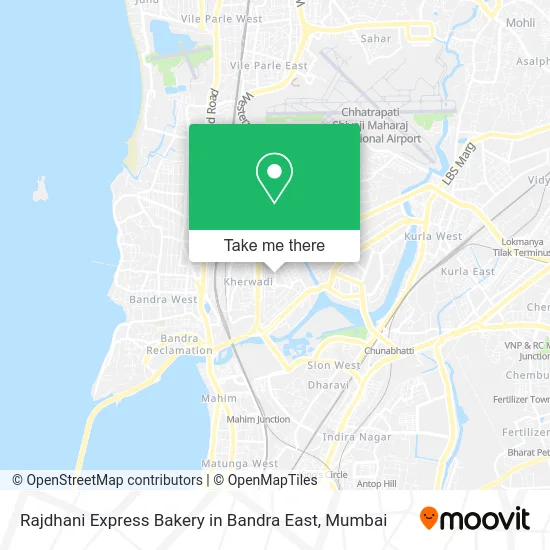 Rajdhani Express Bakery in Bandra East map