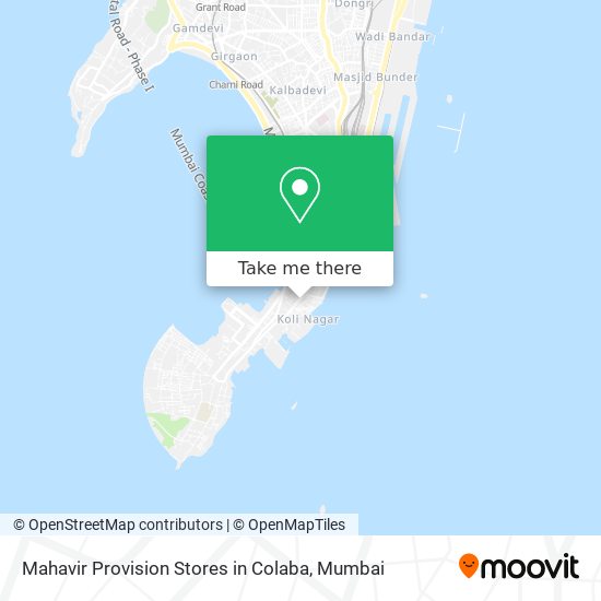 Mahavir Provision Stores in Colaba map