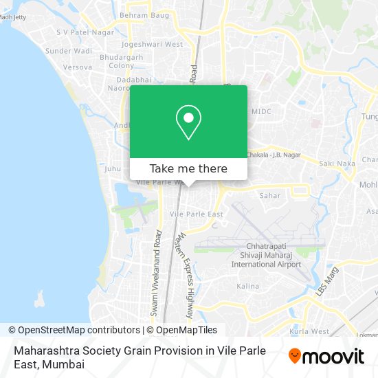 Maharashtra Society Grain Provision in Vile Parle East map