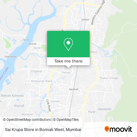 Sai Krupa Store in Borivali West map