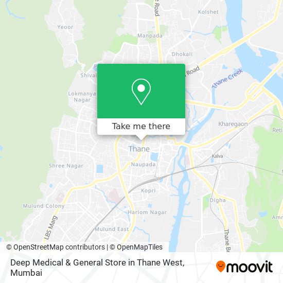 Deep Medical & General Store in Thane West map