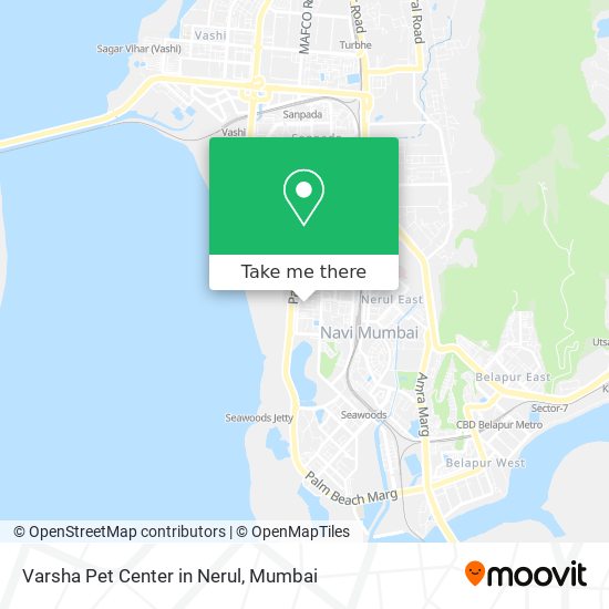 Varsha Pet Center in Nerul map