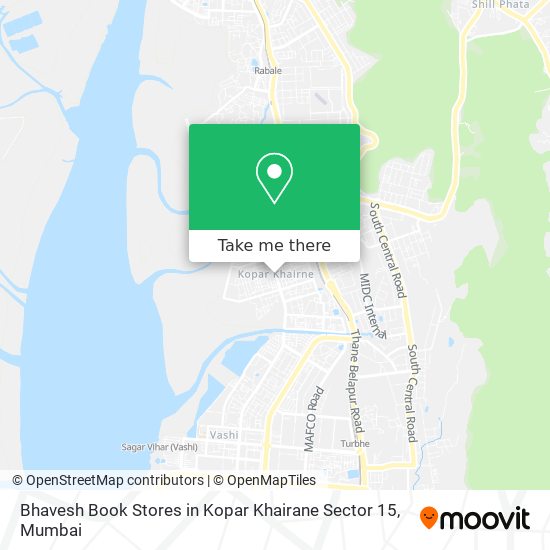 Bhavesh Book Stores in Kopar Khairane Sector 15 map