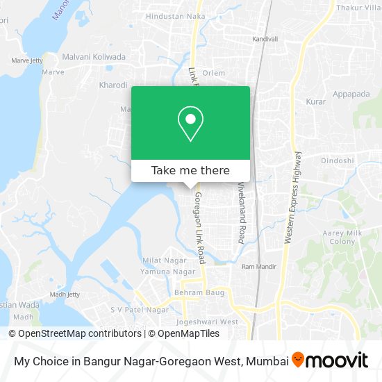 My Choice in Bangur Nagar-Goregaon West map