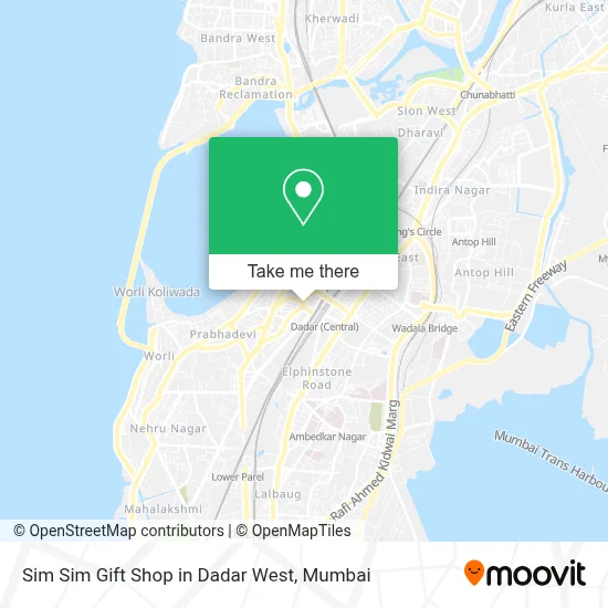 Sim Sim Gift Shop in Dadar West map