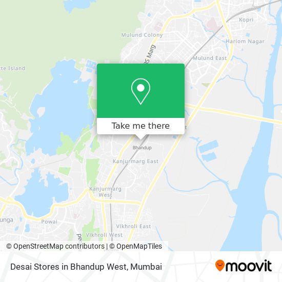 Desai Stores in Bhandup West map