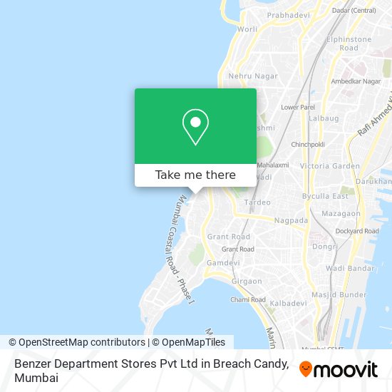 Benzer Department Stores Pvt Ltd in Breach Candy map