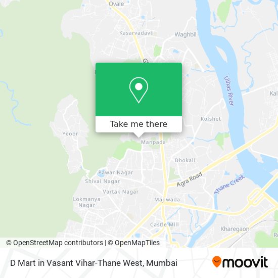 D Mart in Vasant Vihar-Thane West map