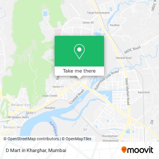 D Mart in Kharghar map