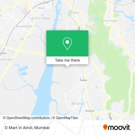 D Mart in Airoli map