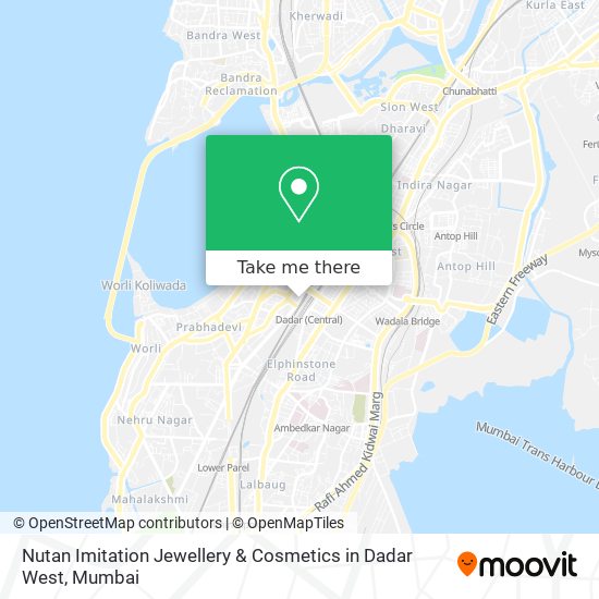 Nutan Imitation Jewellery & Cosmetics in Dadar West map