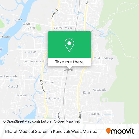 Bharat Medical Stores in Kandivali West map