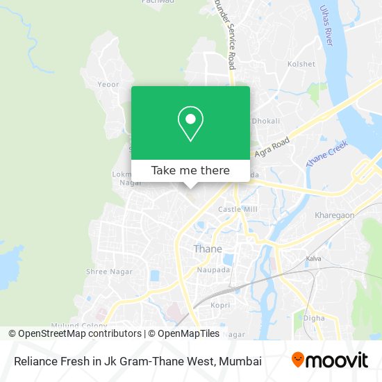 Reliance Fresh in Jk Gram-Thane West map