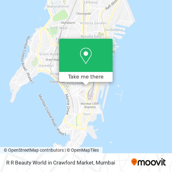 R R Beauty World in Crawford Market map