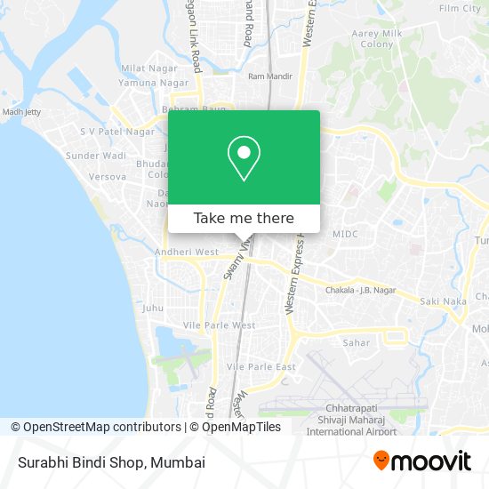 Surabhi Bindi Shop map