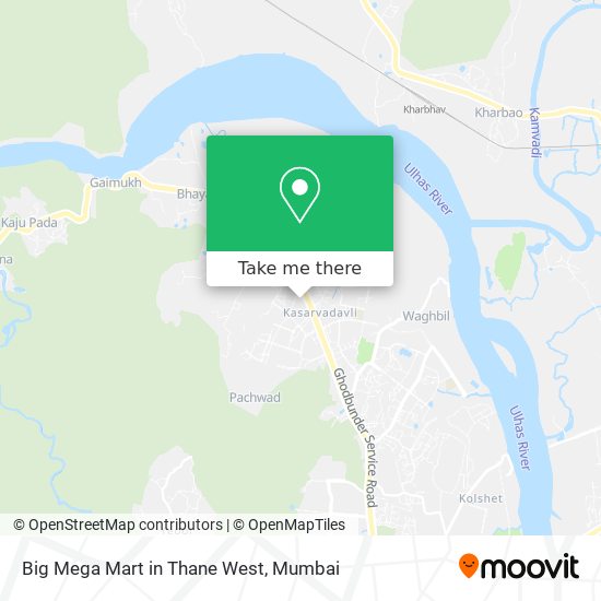 Big Mega Mart in Thane West map