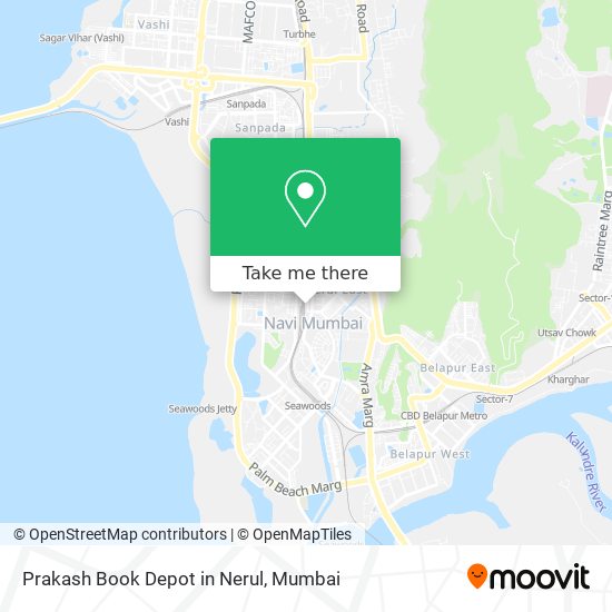 Prakash Book Depot in Nerul map
