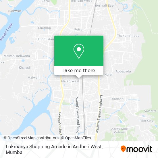Lokmanya Shopping Arcade in Andheri West map
