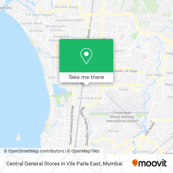 Central General Stores in Vile Parle East map