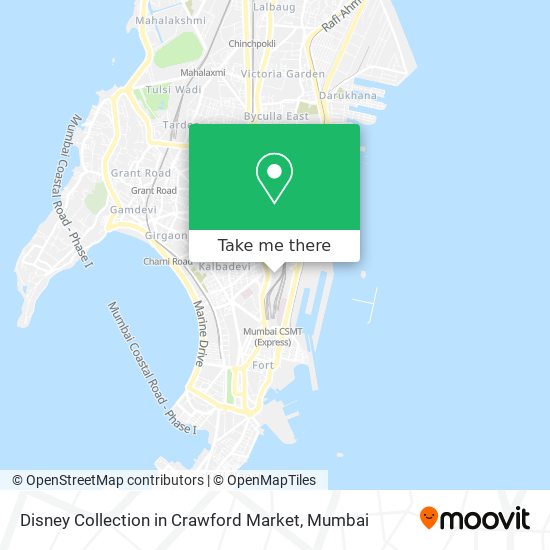 Disney Collection in Crawford Market map