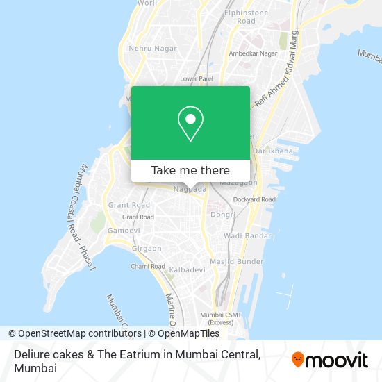 Deliure cakes & The Eatrium in Mumbai Central map