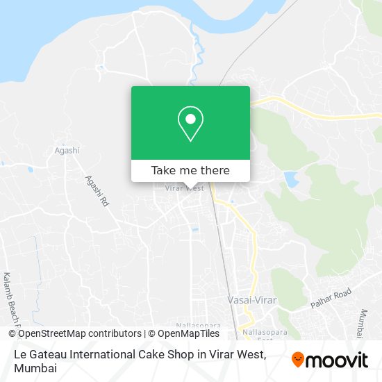 Le Gateau International Cake Shop in Virar West map