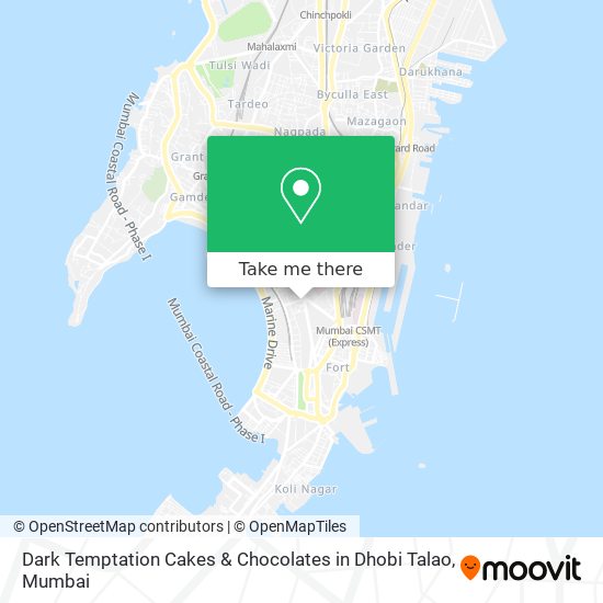 Dark Temptation Cakes & Chocolates in Dhobi Talao map